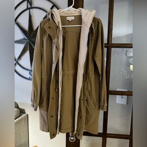 Russell Hooded Parka Jacket size small Khaki *barely worn*